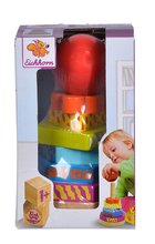 Drevené didaktické hračky -  NA PREKLAD - Torre de apilamiento de color de Eichhorn de madera plegable 6 formas de color con una pelota de altura 12 cm desde 12 meses_1