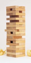 Jocuri de societate pentru copii - Joc de societate din lemn turn asamblabil Wooden Tumbling Tower Eichhorn 54 cuburi bej de la 5 ani_1