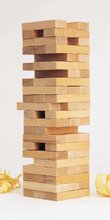 Gesellschaftsspiele für Kinder - Brettspiel-Klappturm aus Holz Wooden Tumbling Tower Eichhorn 54 Naturwürfel ab 5 Jahren_1