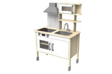 Cucine in legno - Cucina elettronica in legno Play Kitchen Eichhorn piano cottura con luce_3