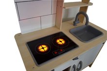 Dřevěné kuchyňky - Dřevěná kuchyňka elektronická Play Kitchen Eichhorn varná deska se světlem_0