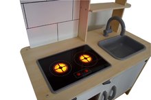 Spielküchen aus Holz - Elektronische Holzküche Play Kitchen Eichhorn Kochfeld mit Licht_0