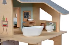 Căsuțe pentru păpuși din lemn - Căsuță din lemn pentru păpușă Doll´s House with Furnitures Eichhorn etajată cu 4 camere și 3 figurine și mobilier înălțime de 44 cm_3