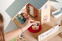 Drevené domčeky pre bábiky - Drevený domček pre bábiky Doll´s House with Furnitures Eichhorn poschodový so 4 izbami 3 figúrkami a nábytkom výška 44 cm_11