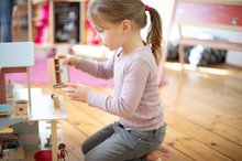 Holzhäuser für Puppen - Spielhaus für Puppen aus Holz Doll´s House with Furnitures Eichhorn stöckig, mit 4 Zimmern 3 Figuren und Möbel Höhe 44 cm_13