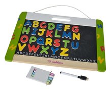 Tableaux effaçables - Tableau magnétique en bois Hanging Magnetic Board Eichhorn 26 lettres avec des crayons et un stylo_2