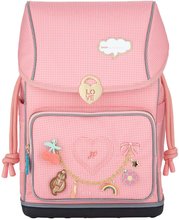 Školske torbe i ruksaci - Postavi školski ruksak veliki Ergomaxx Vichy Love Pink i školsku torbu ruksak Ralphie Jeune Premier ergonomski luksuzno izvedba_1