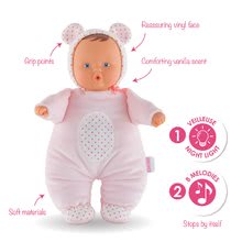 Lutke za djecu od 0 mjeseci - Lutka Babibear Nightlight Pink Mon Doudou Corolle s plavim očima, lampicom i 8 melodija 31 cm od 0 mjeseci starosti_1