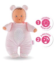 Lutke za djecu od 0 mjeseci - Lutka Babibear Nightlight Pink Mon Doudou Corolle s plavim očima, lampicom i 8 melodija 31 cm od 0 mjeseci starosti_6