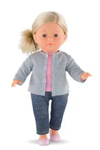 Játékbaba ruhák - Szvetter Cardigan Light Grey Ma Corolle 36 cm játékbabának 4 évtől_0