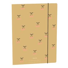 Füzetboxok - Füzettartó A4 File Folder Cherry Pompon Jeune Premier elasztikus luxus kivitel_1