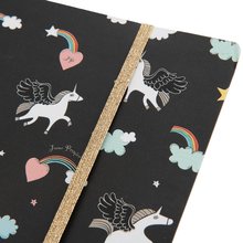 Boîtes pour cahiers - Tableaux scolaires pour carnets A4 File Folder Rainbow Unicorn Jeune Premier finition luxueuse élastique_0