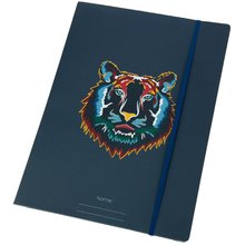 Boîtes pour cahiers - Tableaux scolaires pour carnets A4 File Folder Tiger Navy Jeune Premier finition luxueuse élastique_0