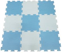 Podlahové puzzle pre bábätká - Penové puzzle Lee podložka pre najmenších 9 dielov 30*30*1,4 cm modré od 0 mes_0