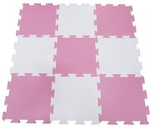 Podlahové puzzle pre bábätká - Penové puzzle Lee podložka pre najmenších 9 dielov 30*30*1,4 cm ružové od 0 mes_0
