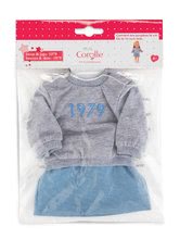 Játékbaba ruhák - Ruha szett Sweater&Skirt Blue and Green Ma Corolle 36 cm játékbabának 4 évtől_2