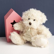 Teddybären - Plyšový medvedík Calin Bear Histoire d’ Ours biely 21 cm od 0 mes HO2533FLORAJ_1
