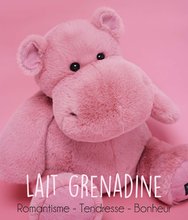 Animali di peluche - Ippopotamo di peluche Hip' Fun Hippo Exotique Histoire d’ Ours rosa 40 cm da 0 mes HO3102_1