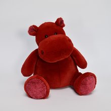 Jucării de pluș și textile - Hipopotam de pluș Hip' Kiss Hippo Cocooning Histoire d’ Ours roșu 40 cm de la 0 luni HO3104_0