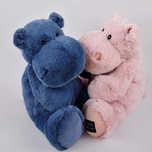 Pluszowe zwierzątka - Pluszowy hipopotam Hip' Blue Hippo Exotique Histoire d’ Ours niebieski 85 cm od 0 miesiąca życia_0