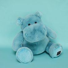 Jucării de pluș și textile - Hipopotam de pluș Hip' United Hippo Exotique Histoire d’ Ours albastru 25 cm de la 0 luni_0