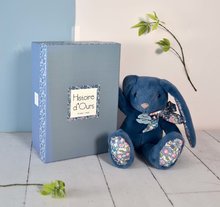 Plyšové zajace - Plyšový zajačik Bunny Blue Copain Calin Histoire d’ Ours modrý 25 cm v darčekovom balení od 0 mes_1