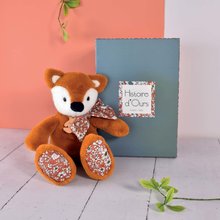 Plyšové a textilní hračky - Plyšová liška Fox Copain Calin Histoire d’Ours oranžová 25 cm v dárkovém balení od 0 měsíců_0