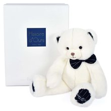 Plüssmacik - Plüss mackó Bear Ivory Les Preppy Chics Histoire d’ Ours fehér 30 cm ajándékcsomagolásban 0 hó-tól_1