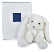 Plyšové zajace - Plyšový zajačik Bunny White Les Preppy Chics Histoire d’ Ours biely 30 cm v darčekovom balení od 0 mes_1