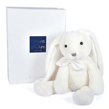 Pluszowe zajączki - Pluszowy królik Bunny White Les Preppy Chics Histoire d’ Ours biały 40 cm w opakowaniu upominkowym od 0 miesiąca życia_0