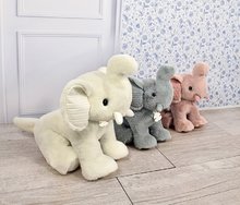 Jucării de pluș și textile - Elefant de pluș Elephant Powder Pink Les Preppy Chics Histoire d’ Ours roz 45 cm de la 0 luni_0