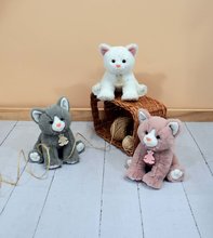 Jucării de pluș și textile - Pisicuță de pluș Baby Cat White Histoire d’ Ours albă 18 cm în ambalaj cadou de la 0 luni_0