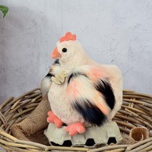 Jucării de pluș și textile - Găină de pluș Les Poulettes Histoire d’ Ours bej 20 cm de la 0 luni_1