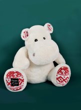Plyšové a textilní hračky - Plyšový hroch Christmas White Hippo Cocooning Histoire d’ Ours bílý 40 cm od 0 měsíců_0