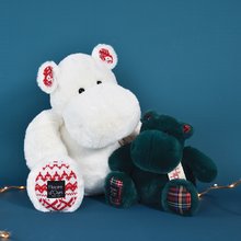 Plüssállatkák - Plüss víziló Christmas White Hippo Cocooning Histoire d’ Ours fehér 40 cm 0 hó-tól_2