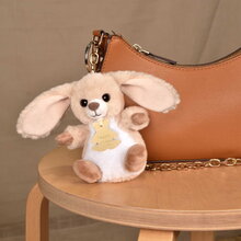 Plüss kulcstartó nyuszi The Soft Stretch Bunny Key Ring Histoire d’ Ours barna 12 cm 18 hó-tól