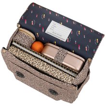 Školské aktovky - Školská aktovka It Bag Midi Leopard Cherry Jeune Premier ergonomická luxusné prevedenie 30*38 cm_0