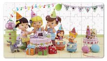Detské puzzle do 100 dielov - Puzzle Júlia oslavuje narodeniny Janod v kufríku 24-36 dielov od 3 rokov_1