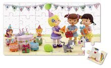Detské puzzle do 100 dielov - Puzzle Júlia oslavuje narodeniny Janod v kufríku 24-36 dielov od 3 rokov_0