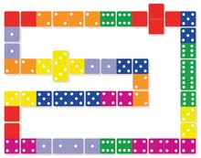 Domino a Lotto - Obojstranné domino Giant Jungle Janod so zvieratkami 28 kariet od 3 rokov_0