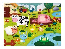 Puzzle pre najmenších - Puzzle pre najmenších Zvieratká na farme Tactile Janod s textúrou 20 dielov od 3 rokov_6