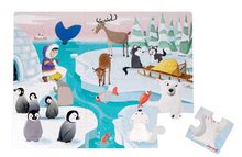 Puzzle pre najmenších - Puzzle Tactile Život na ľade Janod s textúrou 20 dielov od 3 rokov_5
