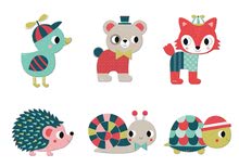 Puzzle pro nejmenší - Mini puzzle Baby Forest Janod liška/kachnička/ježek/šneček/medvídek/želva od 3 let_2