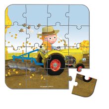 Dětské puzzle do 100 dílků - Puzzle Petrův traktor Janod v kufříku 6-9-12-16 dílů od 3 - 6 let_3
