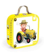 Detské puzzle do 100 dielov - Puzzle Petrov traktor Janod v kufríku 6-9-12-16 dielov od 3 - 6 rokov_1