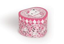 Kosmetický stolek pro děti - Hudební šperkovnice Jewellery Heart Musical Box-Cat Janod růžová ve tvaru srdíčka_2