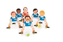 Kroket - Drevená hra kroket Champions Croquet Janod so 6 futbalistami od 4 rokov_1