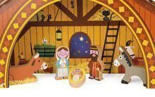 Domečky s doplňky - Dřevěný Betlém Svatá noc Janod s 15 dřevěnými figurkami v dárkovém balení_0