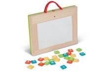 Školské tabule - Drevený kufrík Magic Suitcase 4v1 Janod s magnetickou tabuľou a 44 doplnkami od 3 rokov_1