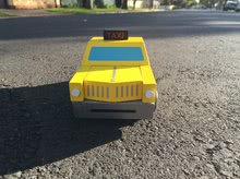 Autíčka - Drevená magnetická skladačka auto taxi Kit Magnet Janod 9 dielov od 24 mes_4
